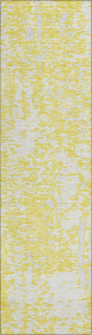 Piper Looms Chantille Abstract ACN949 Yellow Machine Washable Area Rug Runner Main Image
