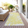 Piper Looms Chantille Abstract ACN949 Yellow Machine Washable Area Rug Runner Outdoor Lifestyle Image Feature