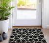 Piper Looms Chantille Geometric ACN950 Black Machine Washable Area Rug Scatter Lifestyle Image Feature