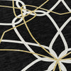 Piper Looms Chantille Geometric ACN950 Black Machine Washable Area Rug Swatch Image