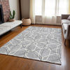 Piper Looms Chantille Geometric ACN950 Gray Machine Washable Area Rug Lifestyle Image Feature