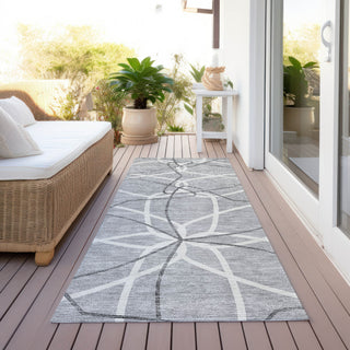 Piper Looms Chantille Geometric ACN950 Gray Machine Washable Area Rug Runner Outdoor Lifestyle Image Feature