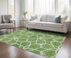 Piper Looms Chantille Geometric ACN950 Green Machine Washable Area Rug Lifestyle Image Feature