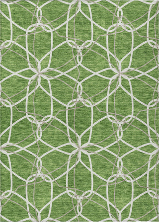 Piper Looms Chantille Geometric ACN950 Green Machine Washable Area Rug main image