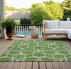 Piper Looms Chantille Geometric ACN950 Green Machine Washable Area Rug Outdoor Lifestyle Image Feature
