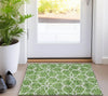 Piper Looms Chantille Geometric ACN950 Green Machine Washable Area Rug Scatter Lifestyle Image Feature