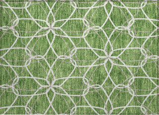 Piper Looms Chantille Geometric ACN950 Green Machine Washable Area Rug Scatter Main Image
