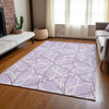 Piper Looms Chantille Geometric ACN950 Lavender Machine Washable Area Rug Lifestyle Image Feature