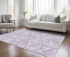 Piper Looms Chantille Geometric ACN950 Lavender Machine Washable Area Rug Lifestyle Image Feature