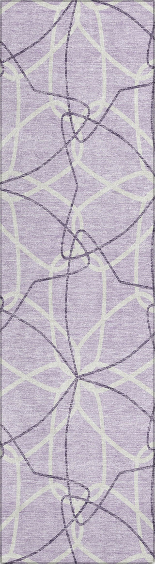 Piper Looms Chantille Geometric ACN950 Lavender Machine Washable Area Rug Runner Main Image