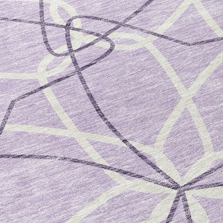 Piper Looms Chantille Geometric ACN950 Lavender Machine Washable Area Rug Swatch Image