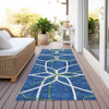 Piper Looms Chantille Geometric ACN950 Navy Machine Washable Area Rug Runner Outdoor Lifestyle Image Feature