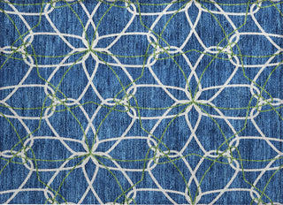 Piper Looms Chantille Geometric ACN950 Navy Machine Washable Area Rug Scatter Main Image