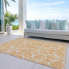 Piper Looms Chantille Geometric ACN950 Peach Machine Washable Area Rug Outdoor Lifestyle Image Feature
