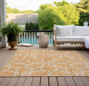 Piper Looms Chantille Geometric ACN950 Peach Machine Washable Area Rug Outdoor Lifestyle Image Feature