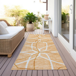 Piper Looms Chantille Geometric ACN950 Peach Machine Washable Area Rug Runner Outdoor Lifestyle Image Feature