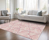 Piper Looms Chantille Geometric ACN950 Pink Machine Washable Area Rug Lifestyle Image Feature