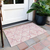 Piper Looms Chantille Geometric ACN950 Pink Machine Washable Area Rug Scatter Outdoor Lifestyle Image Feature