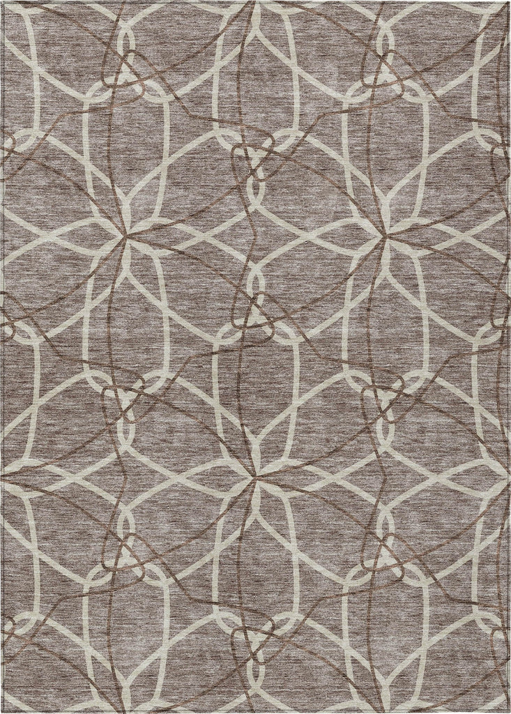 Piper Looms Chantille Geometric ACN950 Taupe Machine Washable Area Rug main image