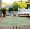 Piper Looms Chantille Stripes ACN951 Aloe Machine Washable Area Rug Outdoor Lifestyle Image Feature