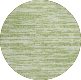 Piper Looms Chantille Stripes ACN951 Aloe Machine Washable Area Rug Round Main Image