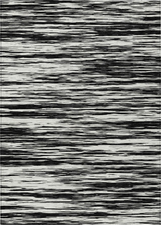 Piper Looms Chantille Stripes ACN951 Black Machine Washable Area Rug main image