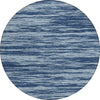 Piper Looms Chantille Stripes ACN951 Blue Machine Washable Area Rug Round Main Image