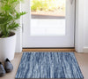 Piper Looms Chantille Stripes ACN951 Blue Machine Washable Area Rug Scatter Lifestyle Image Feature