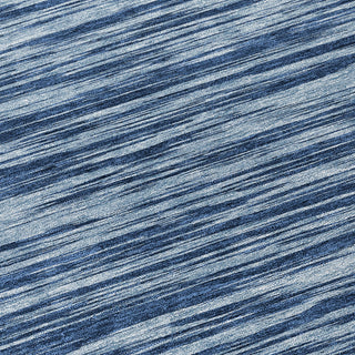 Piper Looms Chantille Stripes ACN951 Blue Machine Washable Area Rug Swatch Image