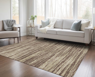 Piper Looms Chantille Stripes ACN951 Brown Machine Washable Area Rug Lifestyle Image Feature
