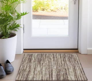 Piper Looms Chantille Stripes ACN951 Brown Machine Washable Area Rug Scatter Lifestyle Image Feature