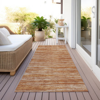 Piper Looms Chantille Stripes ACN951 Copper Machine Washable Area Rug Runner Outdoor Lifestyle Image Feature