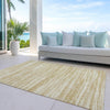 Piper Looms Chantille Stripes ACN951 Gold Machine Washable Area Rug Outdoor Lifestyle Image Feature
