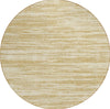 Piper Looms Chantille Stripes ACN951 Gold Machine Washable Area Rug Round Main Image