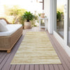 Piper Looms Chantille Stripes ACN951 Gold Machine Washable Area Rug Runner Outdoor Lifestyle Image Feature