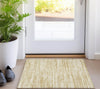 Piper Looms Chantille Stripes ACN951 Gold Machine Washable Area Rug Scatter Lifestyle Image Feature