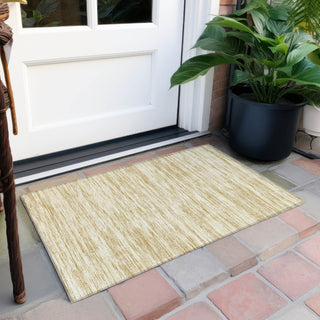 Piper Looms Chantille Stripes ACN951 Gold Machine Washable Area Rug Scatter Outdoor Lifestyle Image Feature
