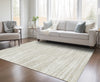 Piper Looms Chantille Stripes ACN951 Ivory Machine Washable Area Rug Lifestyle Image Feature