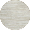 Piper Looms Chantille Stripes ACN951 Ivory Machine Washable Area Rug Round Main Image
