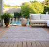 Piper Looms Chantille Stripes ACN951 Lavender Machine Washable Area Rug Outdoor Lifestyle Image Feature