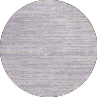 Piper Looms Chantille Stripes ACN951 Lavender Machine Washable Area Rug Round Main Image