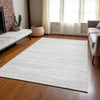 Piper Looms Chantille Stripes ACN951 Silver Machine Washable Area Rug Lifestyle Image Feature