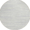 Piper Looms Chantille Stripes ACN951 Silver Machine Washable Area Rug Round Main Image
