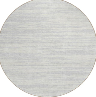 Piper Looms Chantille Stripes ACN951 Silver Machine Washable Area Rug Round Main Image
