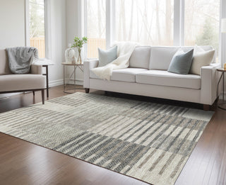 Piper Looms Chantille Stripes ACN954 Beige Machine Washable Area Rug Lifestyle Image Feature
