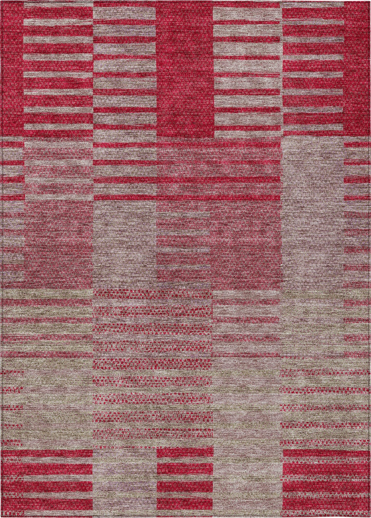 Piper Looms Chantille Stripes ACN954 Garnet Machine Washable Area Rug main image