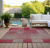 Piper Looms Chantille Stripes ACN954 Garnet Machine Washable Area Rug Outdoor Lifestyle Image Feature