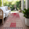 Piper Looms Chantille Stripes ACN954 Garnet Machine Washable Area Rug Runner Outdoor Lifestyle Image Feature
