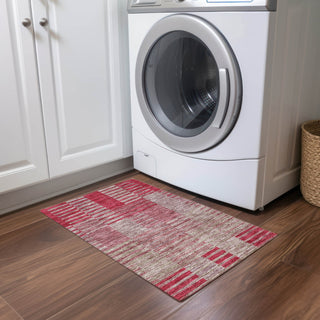 Piper Looms Chantille Stripes ACN954 Garnet Machine Washable Area Rug Scatter Lifestyle Image Feature