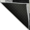 Piper Looms Chantille Geometric ACN955 Black Machine Washable Area Rug Backing Image